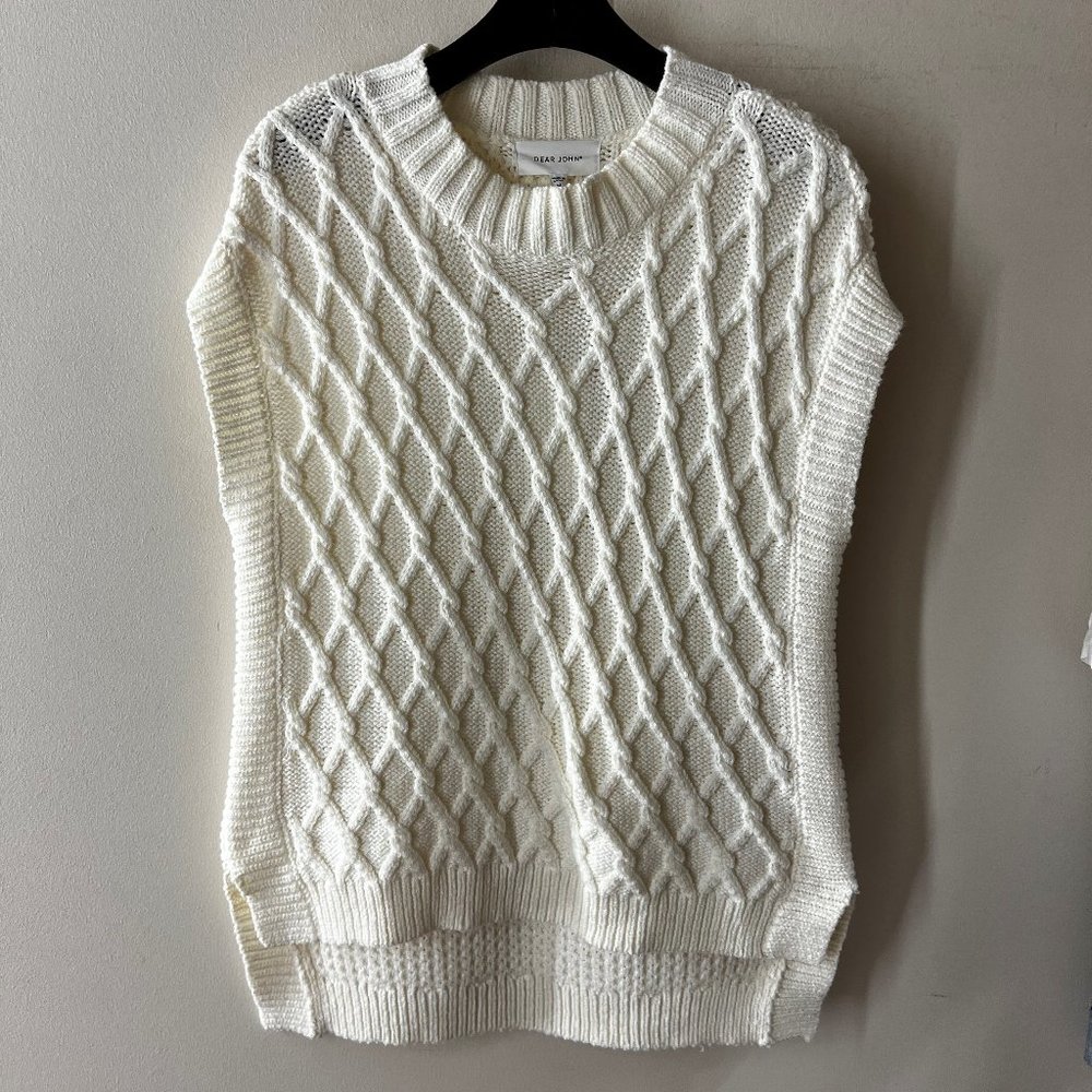 Dear John Briana Cable Knit Sweater Vest - Picture 2 of 7